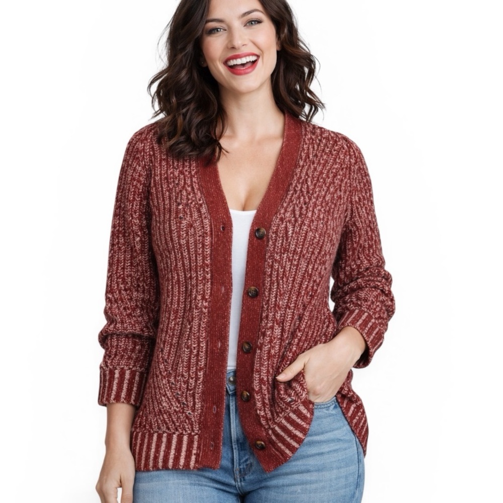 Johnny Was Merino wool and cashmere blend DROP NEEDLE CARDIGAN NWT (oversized)